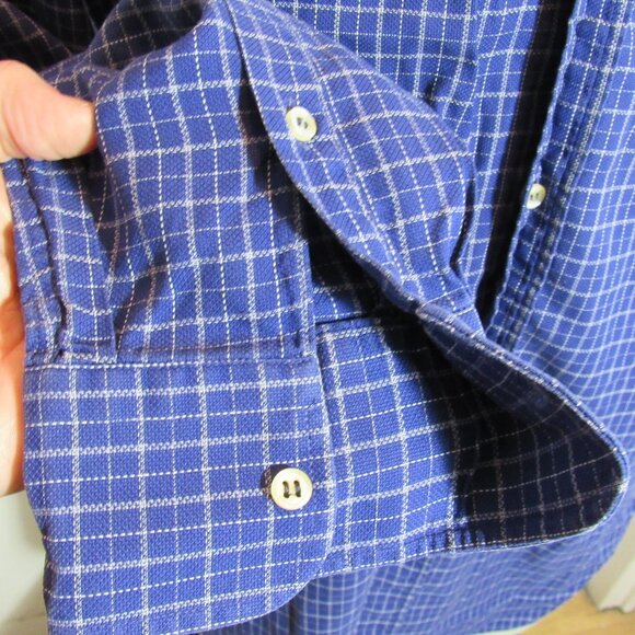 Paul & Shark Yachting Mens Shirt Blue Striped Made in Italy Sz 16/41 Large VG+ - Picture 7 of 12